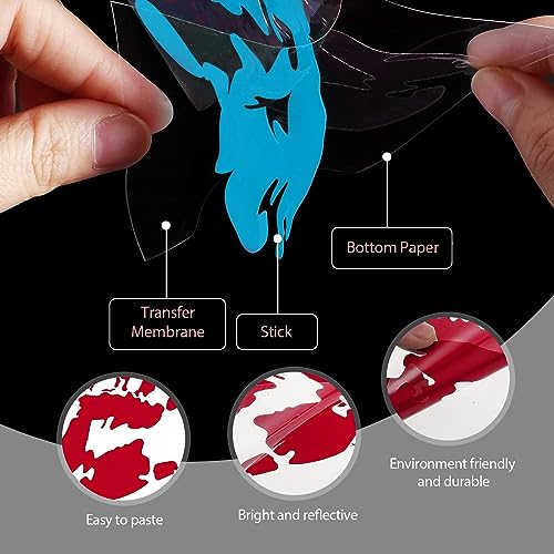 Image of gunhunt 2 Pcs Wave Stickers, Automobile Wave Activity Auto Waving Hand Stickers, Car Decoration for Rearview Mirror Left Right, Compatible with Most Car Models Mirror Decorative Sticker (Blue)