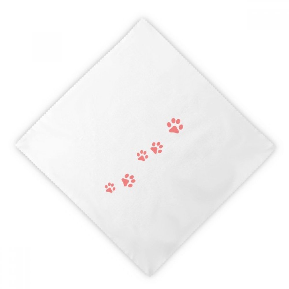 Serviette chat meow art et rose idéale pour décoration table de fête et pique-nique chic blanc