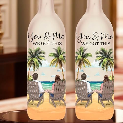 Image of Pawfect House Custom Bottle Lamp, Personalized Anniversary Wedding Gifts for Husband and Wife, Him and Her, You and Me, We Got This, Housewarming Gifts for Mr and Mrs, Welcome Home Decor