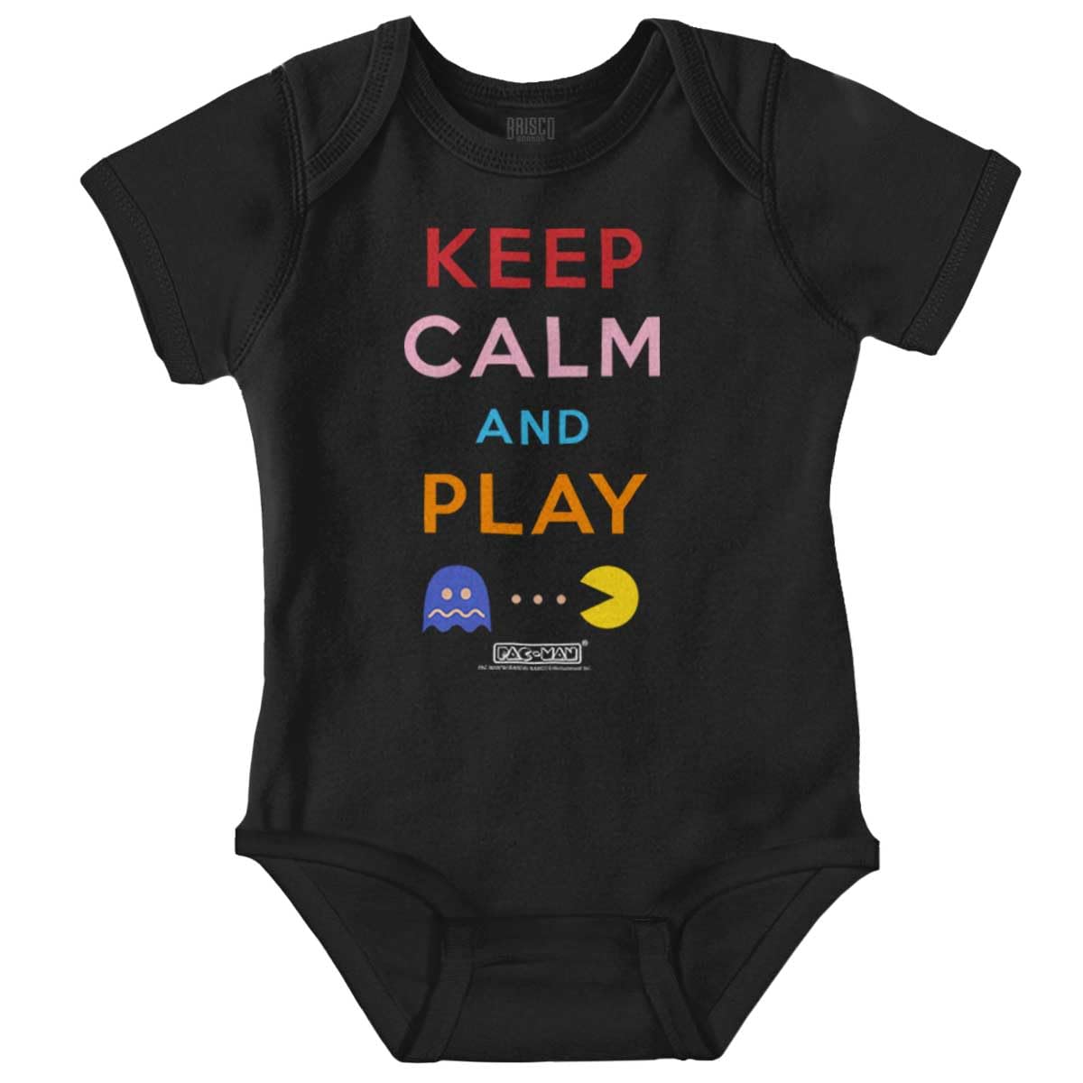 Brisco Brands Keep Calm and Play PACMAN Baby Romper Boys or Girls