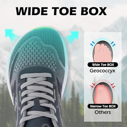 Image of Mens Wide Toe Box Walking Shoes Running Athletic Sneakers-Breathable Lightweight Non-Slip
