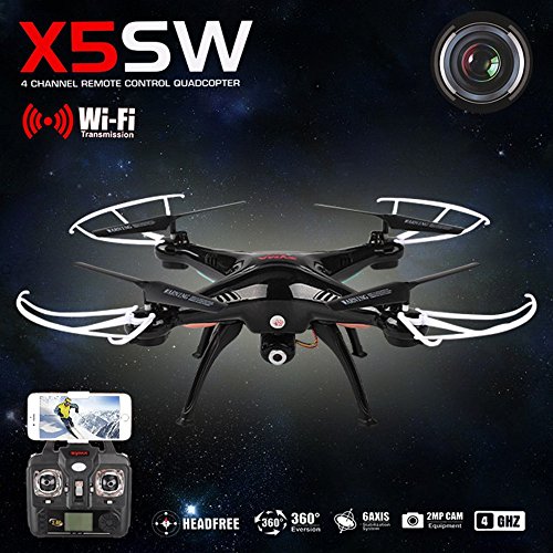 Syma X5sw Explorers-ii FPV 2.4ghz UFO Rc Drone Quadcopter 2mp WiFi Camera- Black