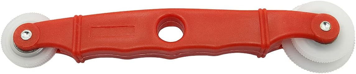 CZQC Screen Spline Roller Window Screen Rolling Tool with Double Nylon Wheels and Plastic Handle for Installing Window and Door Screen Sliding Screen Door Roller