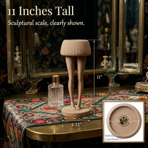Candle Holder with 3 Inch Top for Pillar & Taper Candles, Brown - image 3
