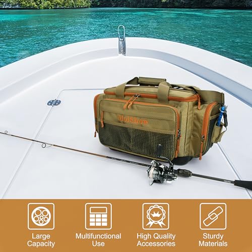Bolsa para Equipamiento de Pesca MoiShow TBL04 Khaki Grande miniatura 2
