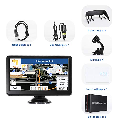 Mrsxwpy 2024 Newest Car Gps Navigator 7-Inch Touch Screen Real Voice Prompts Turn Direction Speed Limit Warning Car Gps Satellite Navigator thumb #6