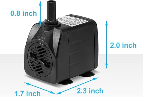 Miniatura 2 de Bomba de agua sumergible de 160 GPH 10 W, bomba de fuente ultra silenciosa para acuarios pecera estanque fuente estatuaria característica hidropónica