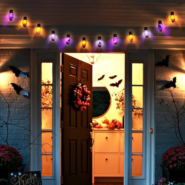 Halloween String Lights with 12 Spooky Dolls String Lights for Outside White Lights String Indoor Battery Twinkle Lights Indoor Lights for Decoration