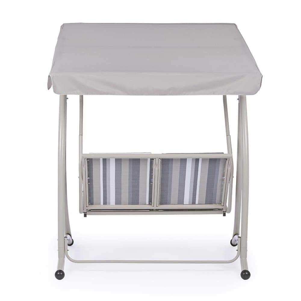 iperbriko Dondolo in Acciaio Due posti Avorio GRELY 145x120x h185 cm
