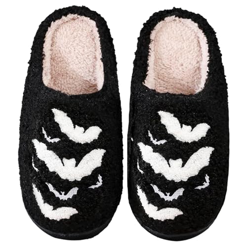 Image of Evil Eyes Cowboy Hat Slippers cute Warm Cozy House Shoes Soft Plush Fuzzy Slippers for Women Men
