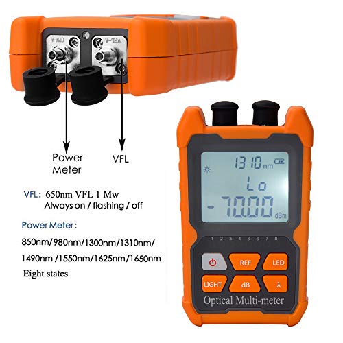 D YEDEMC Fiber Optic Cable Tester Portable Optical Power Meter FC/SC/ST universal interface
