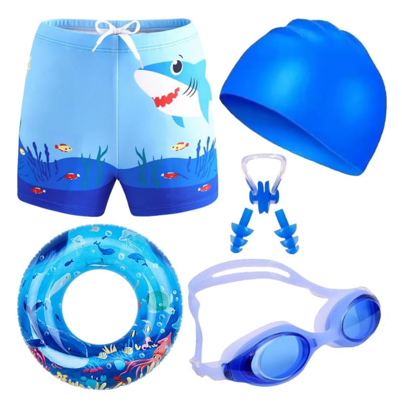 LEBAMI Swimming Kit for Kids Boys | Trunks, Goggles, Cap, Nose Clip, Ear Plugs, Tube | Accessories for Water Sports-image-28