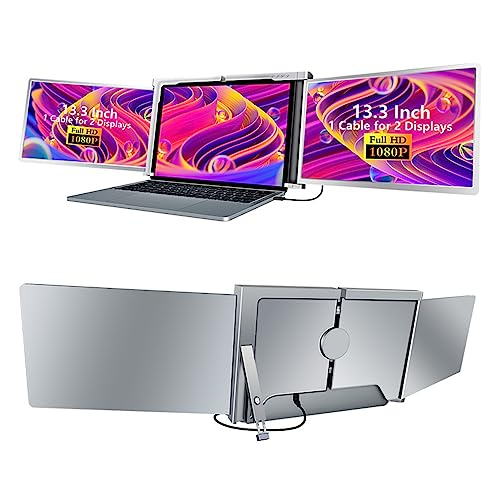 Docooler Monitor Portátil Triple De 14 Pulgadas, 1920 1080 1200p Fhd Ips Monitor De Triple Extensor De Pantalla, Hdmi Usb Type-C Plug And Play Monitor Para Computadora Portátil De 15-17.4 Pulgadas Docooler Monitor Portátil Triple De 14 Pulgadas, 1920 1080 1200p Fhd Ips Monitor De Triple Extensor De Pantalla, Hdmi Usb Type-C Plug And Play Monitor Para Computadora Portátil De 15-17.4 Pulgadas