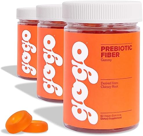GOGO Fiber Gummies for Adults, 60 Count (Pack of 3) – Prebiotic Chicory Root Inulin Fiber Supplement – Daily Gummy Fiber for Digestive Gut Health – Non-GMO, Vegan & Cruelty-Free GOGO Fiber Gummies for Adults, 60 Count (Pack of 3) – Prebiotic Chicory Root Inulin Fiber Supplement – Daily Gummy Fiber for Digestive Gut Health – Non-GMO, Vegan & Cruelty-Free