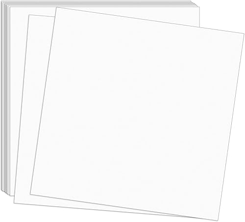Cartulina blanca de 12 x 12 pulgadas, 65 libras6.35 ozm, papel para álbumes de recortes, 50 hojas, para el hogar, escuela, oficina, manualidades,