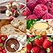 MasterChef Chocolate Fondue Maker- Halloween Candy Bar Melter, Spooky Charcuterie Must Have- Electric Dessert Fondue Pot Set w 4 Forks & Party Serving Tray- Melt, Warm Settings for Caramel & Cheese