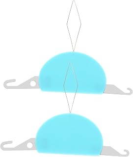 HOMSFOU 2pcs Needle Threader Wire Loop Threader for Machine Sewing Knitting Quilting Compact Portable Saves Effort