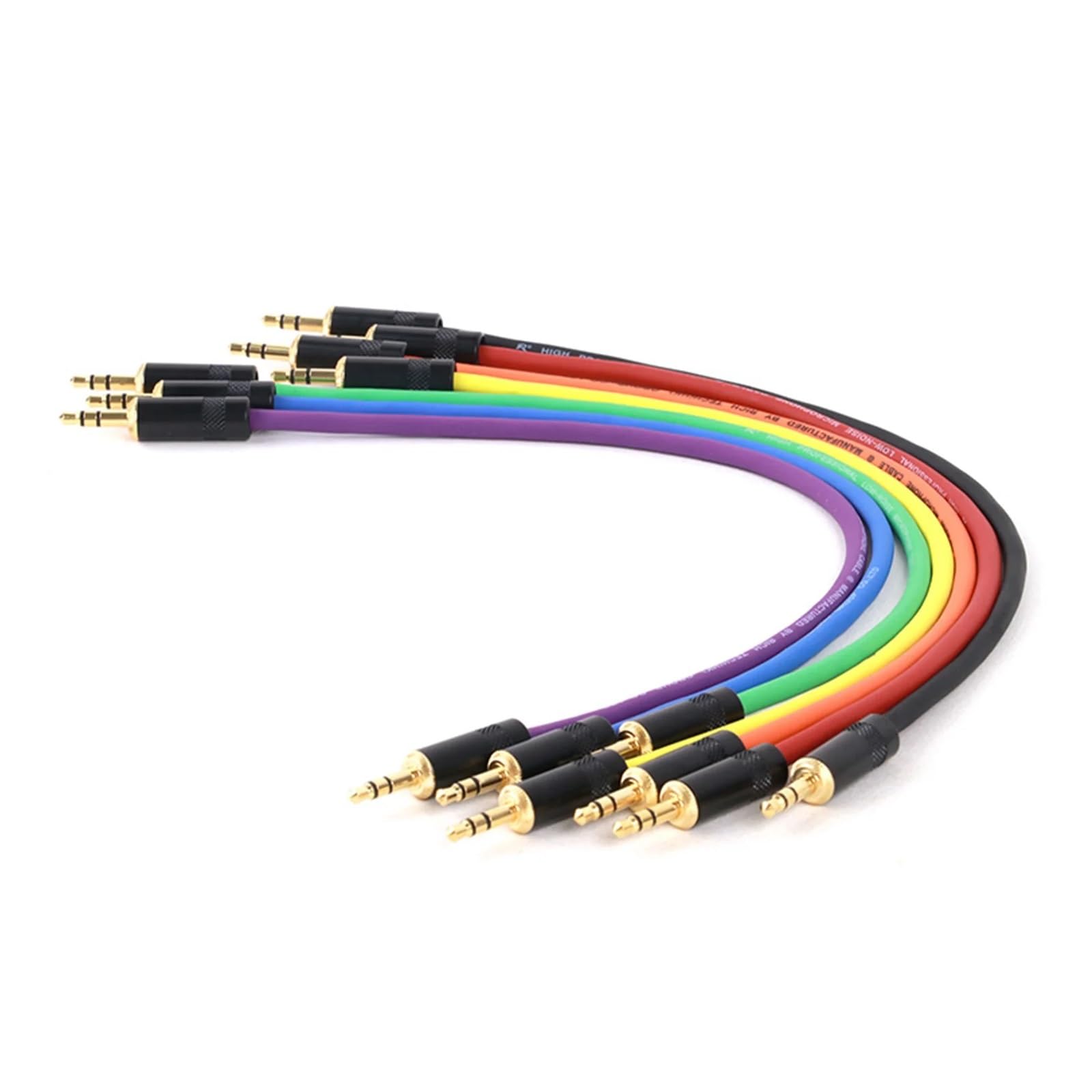 Câble jack mâle 3,5 mm vers jack mâle TRS 3,5 mm for casque, microphone, convertisseur Carmera(Giallo,5m)