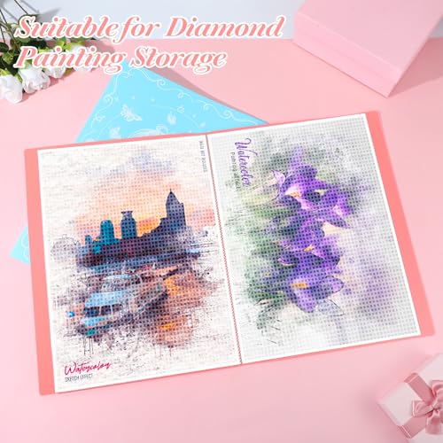 Image of 2 Pack A3 Painting Storage Book, 60 Pages Art Portfolio Diamond Art Storag