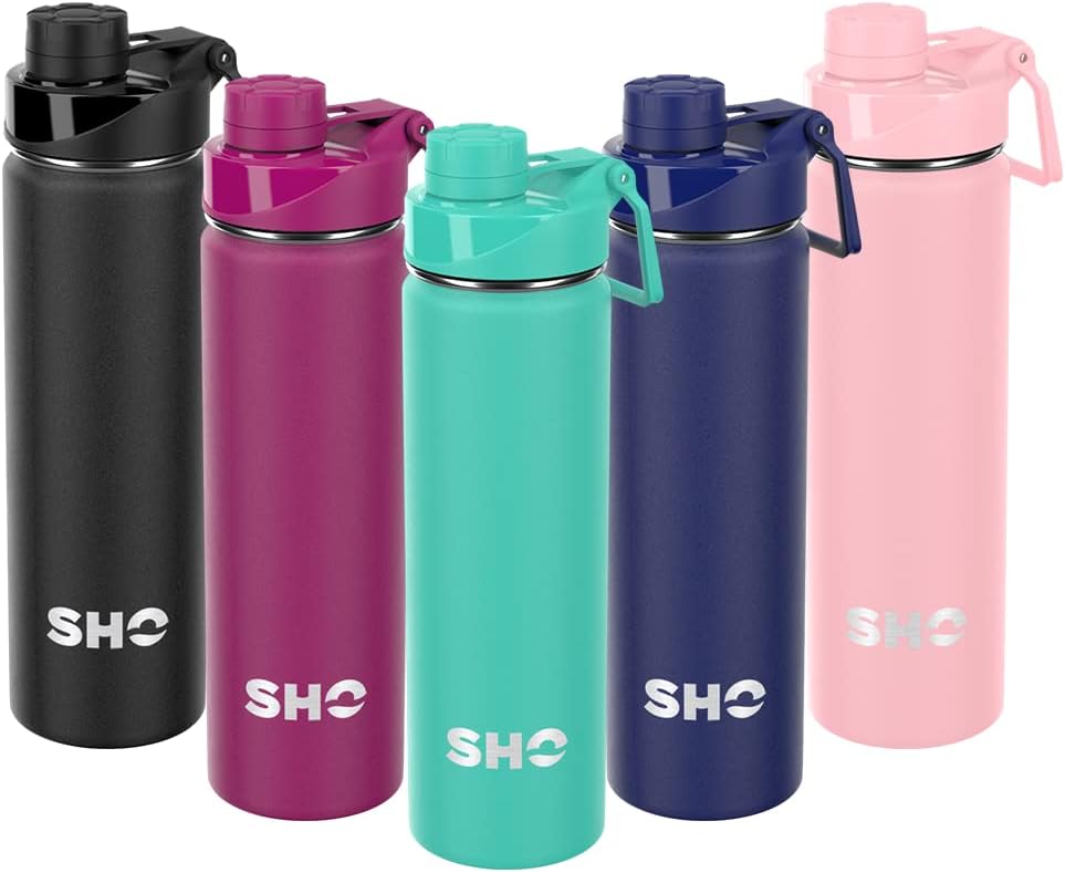 SHO Stainless Steel Sports Water Bottle