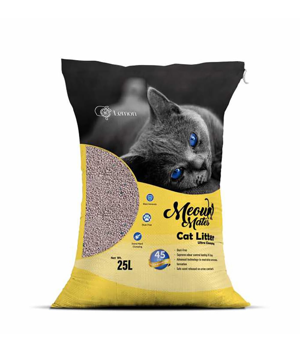 Bentonite Cat Litter Lemon Scent 25L 20kg