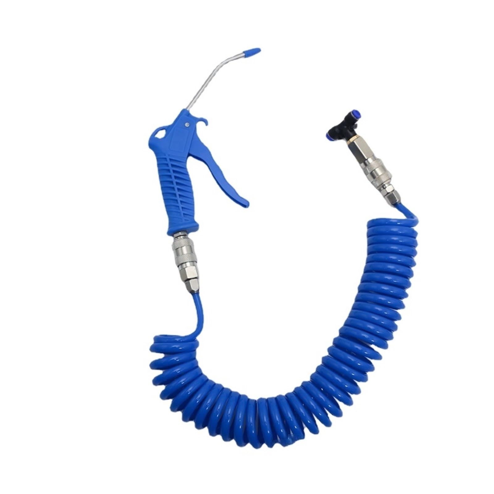Manguera de aire, accesorios for mangueras de aire, kit de pistola de soplado de polvo de aire de alta resistencia de 4x6 mm, removedor de pistola de plumero de aire de manguera neumática en espiral d