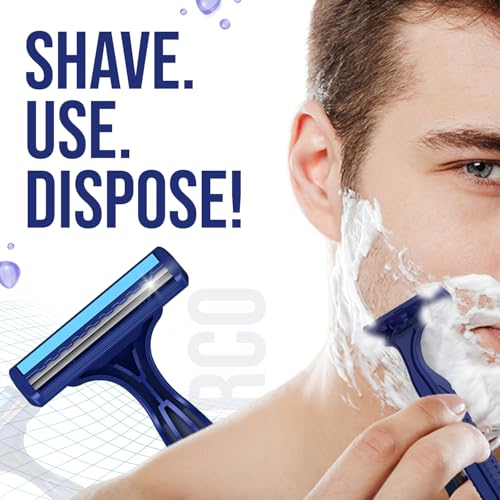 Image of Dorco TG710 Disposable Shaving Razors with Dispenser for Men | Twin blade technology | Razor with Long Handle with Lubrastrip | Easy to carry | Smmoth Shave | Pack of 24