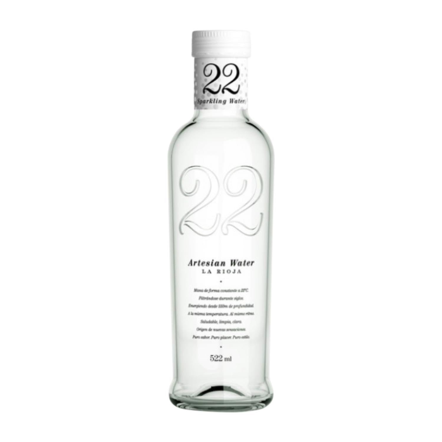 Wasser 20 Einheiten Box 22 Artesian Water Con Gas 522 Medium Flasche 50 cl