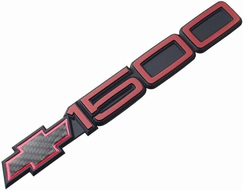 1 calcomanía de moño, 1500 emblemas de moldura de puerta, 1500 insignias 3D, para Silverado Suburban Tahoe Blazer 88-98 (rojo negro)