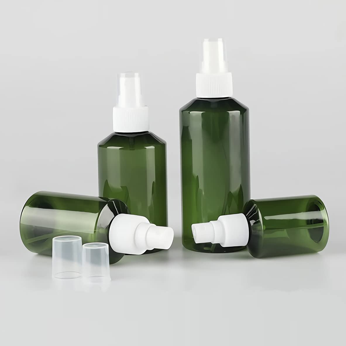 6 Mini Vaporisateurs Voyage 150ml - Flacons Spray Rechargeables Verts Pour Parfum, Cosmétiques Ou Désinfectant