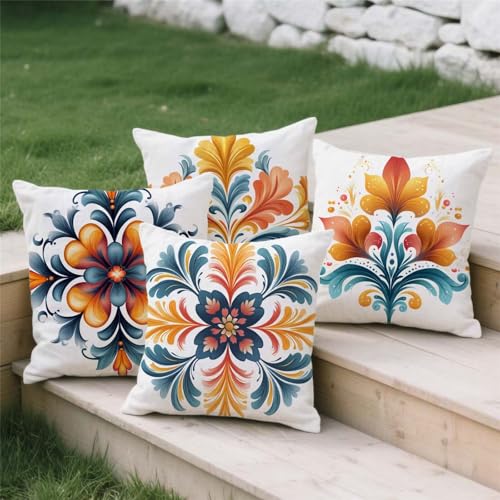 Housse de coussin de qualité supérieure aspect lin avec fermeture éclair invisible - 4