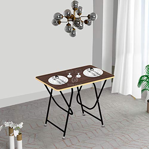 Wow-Craft-Multi-Purpose-Foldable-and-Portable-2-Seater-Dining-Table-for-Home-Kitchen-Made-with-Engineered-Plywood-top-and-Powder-Coated-Finish-Color-Brown