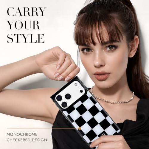 Image of COCOMII Rectangle for iPhone 18 Pro /17 Pro Case, Monochrome Checkered