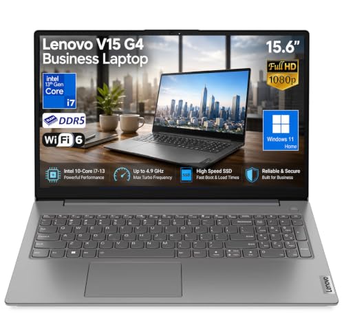 Image of Lenovo V15 G4 Business Laptop, 15.6 inch FHD, i7-13620H, 16GB RAM, 1TB SSD PC