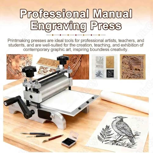 Presse d'impression manuelle de table pour linogravure et projets de bricolage à la maison