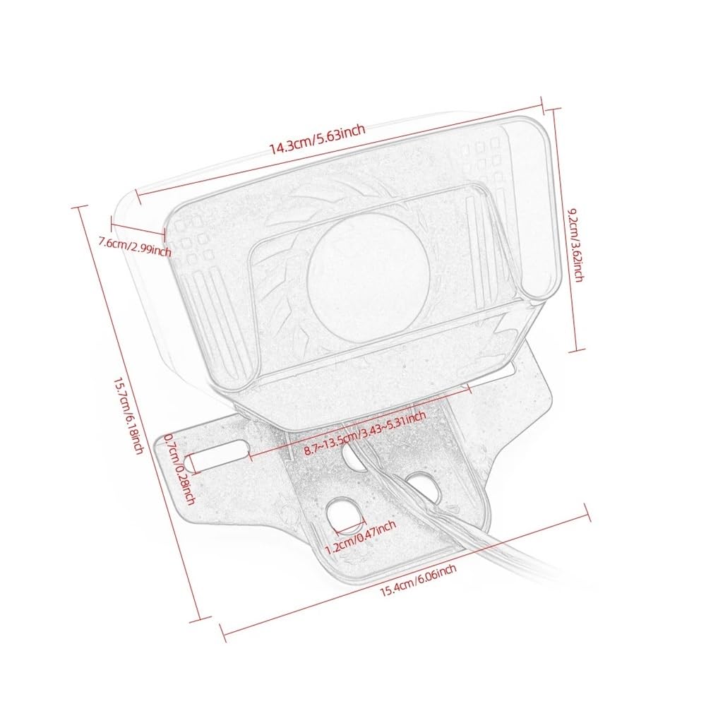 Moto Per Luci Stop Fanale Posteriore Per Accessori Per Moto Integrazione LED RGB Luci Freno Indicatori Di Direzione Componenti Per TMX125/155 CG125