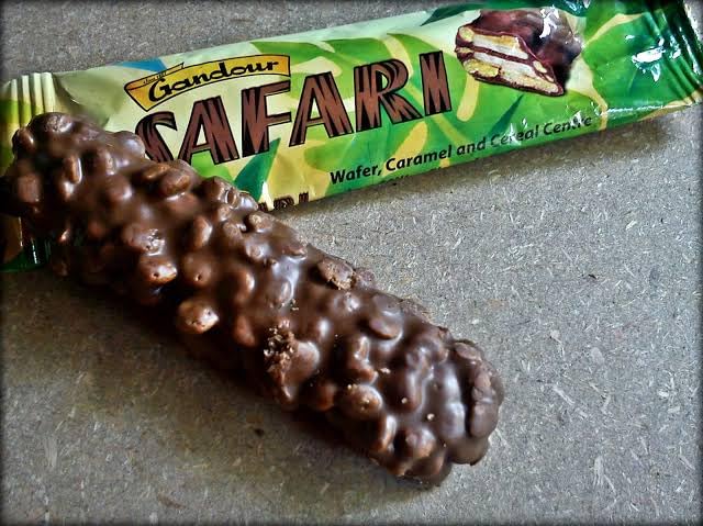 Image of Gandour Safari Caramel Crunch Chocolate Bar, Green Jungle Theme Packaging Each 32g X Pack Of 12 (From UAE)