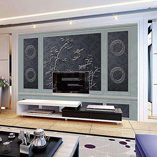 Carta da parati per sfondo TV semplice rivestimento murale 5d decorazione atmosferica soggiorno in stile cinese imitazione scultura in pietra 8d rivestimento murale-300cmx210cm