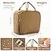 JOYYTUU Makeup Bag, Large Capacity with Room for Brushes and Mirror, Travel Makeup Organizer, Portable Standing Make Up Case, Waterproof Cosmetic Toiletry Bags with Handle, Color Brown