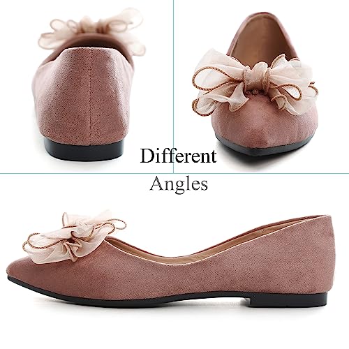 Image of Dear Time Women's Ballet Flats Dress Ballet Shoes Slip on for Office Work Comfortable Shoes