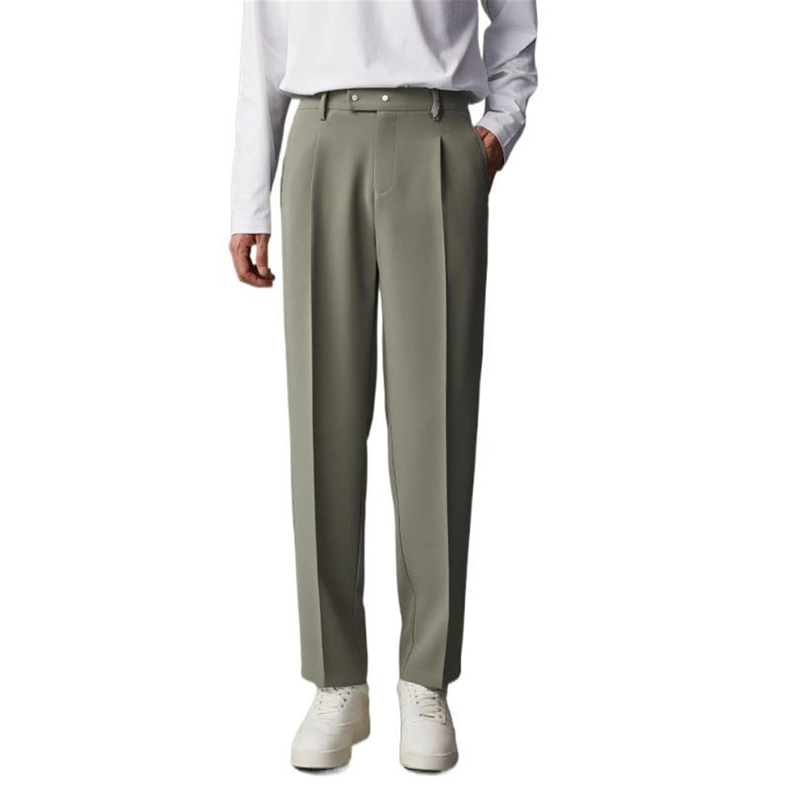 Mens Suit Pants Spring Autumn Slim Fit Business Casual Office Work Dress Pants for Men