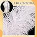 FeelfunFeather 5pcs Feather Boa - White Artificial Fluffy Boas Bulk 5 Ft for Wedding Birthday Tea Party Christmas Costume Decor