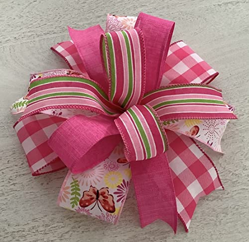 Easter Wreath Bow, Spring Wreath Bow, Lantern Bow, Handmade
