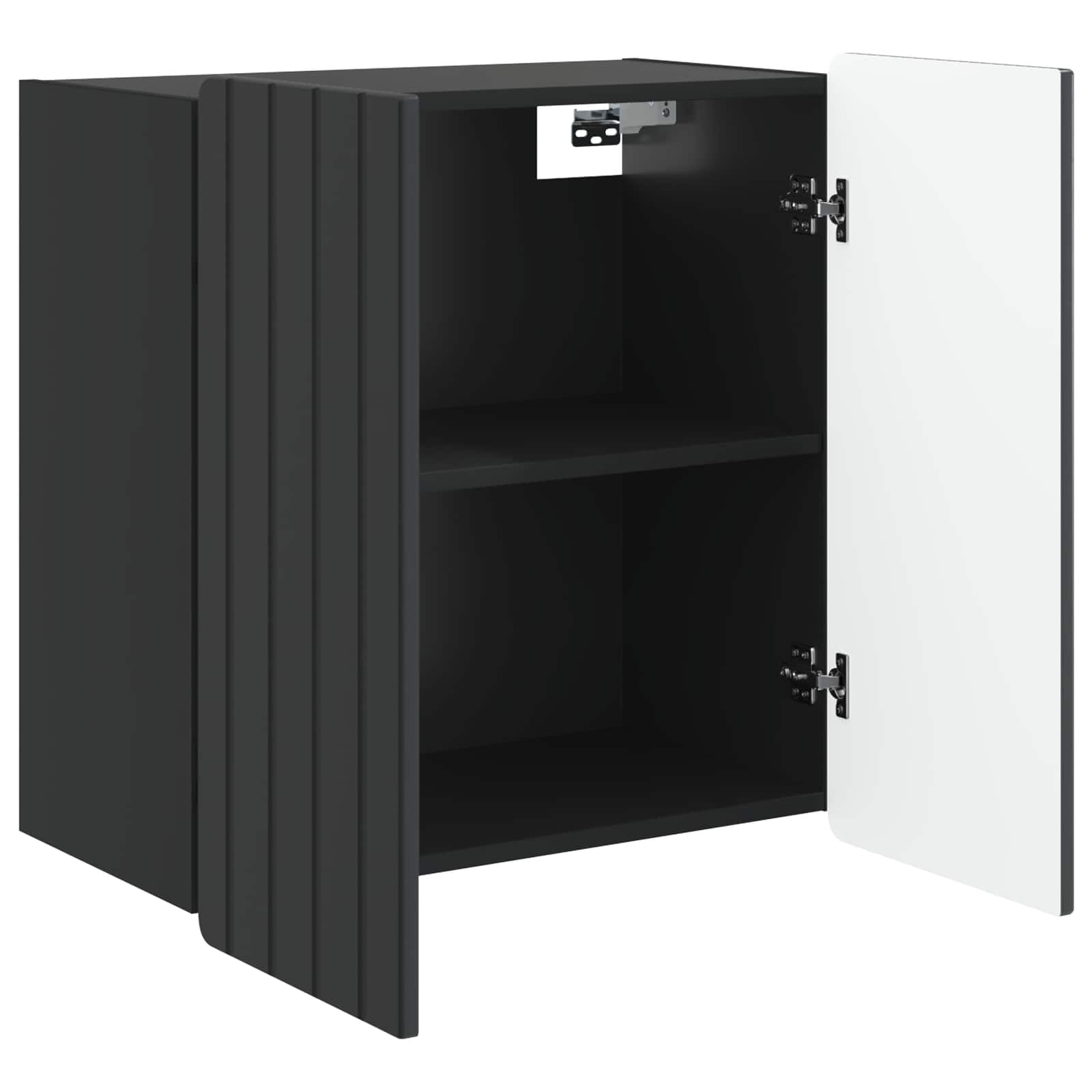 Wandschrank schwarz 59 x 31 x 64 cm aus technischem Holz