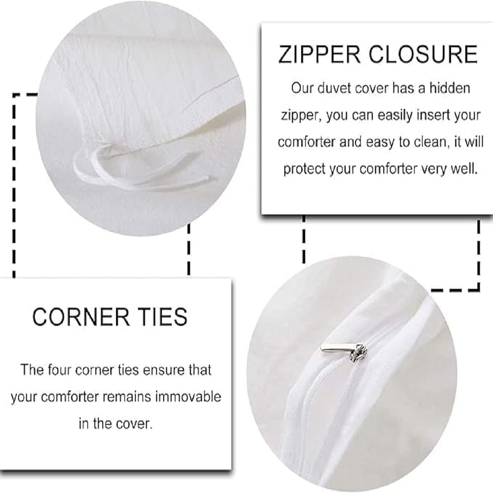 NOUS Living katoenen ruffle dekbedovertrek lits-jumeaux (240x220 cm