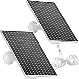2 Pack 9W Solar Panels- IP65 Waterproof, High Efficiency Charger with 10FT USB-C Cable and Micro USB Adapter, Works in -4°F~176°F, Compatible with Outdoor Cameras, Smartphones and All 5V Devices