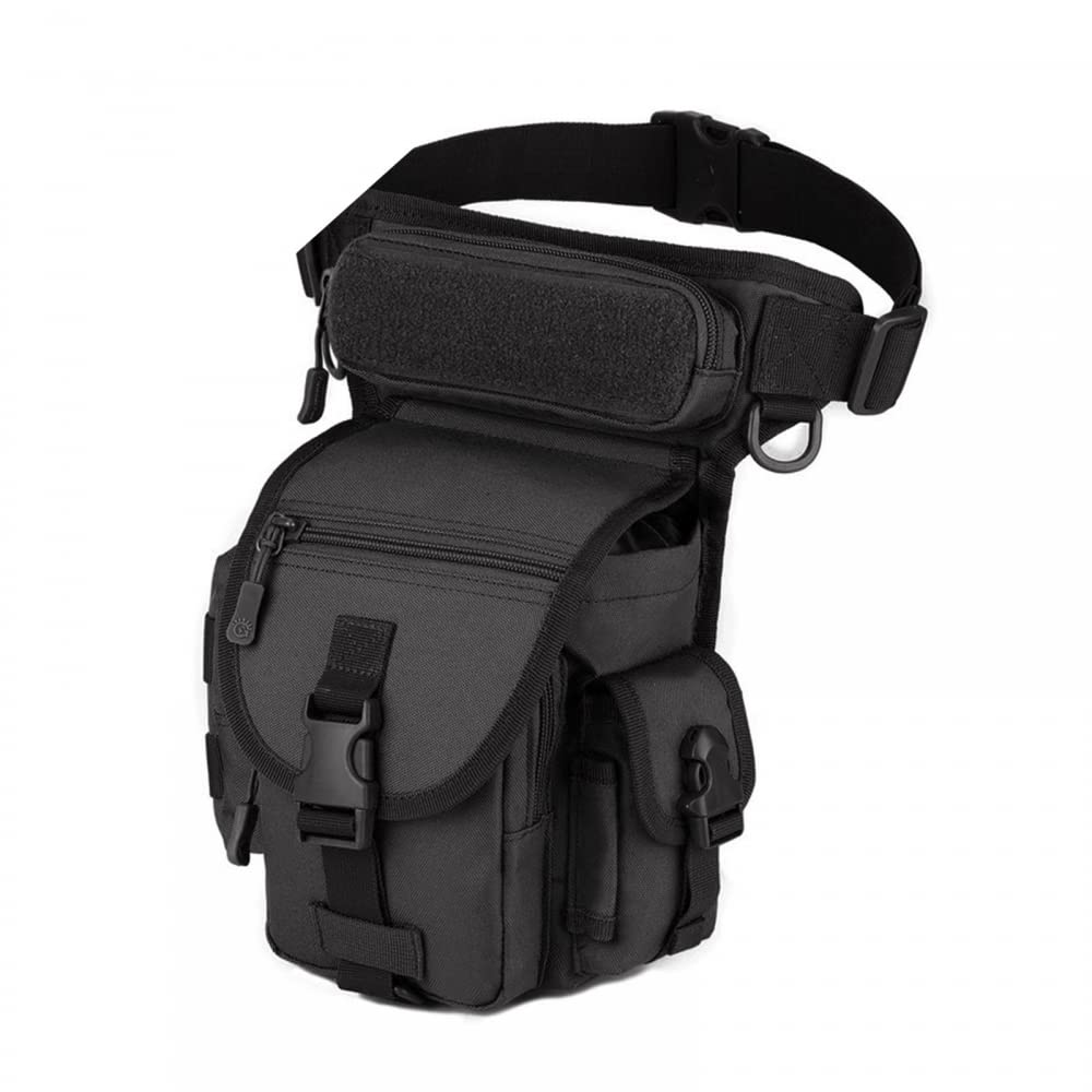 DONGKER Sac de Jambe Moto, Sacoche en Cuisse Oxford Tactique Imperméable pour Randonnée Camping Escalade Cyclisme Pêche Chasse