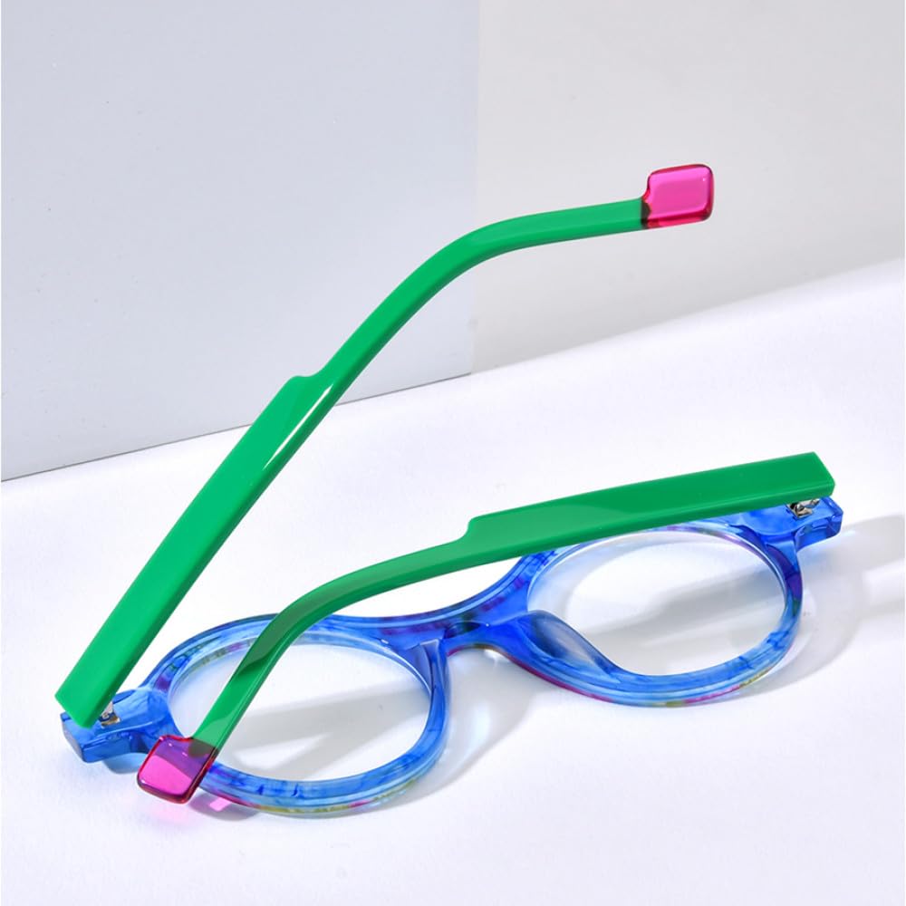 MUTYNE Acetat Brillengestell Herren Bunte Retro Runde Brillen Damen Brillen Brillen