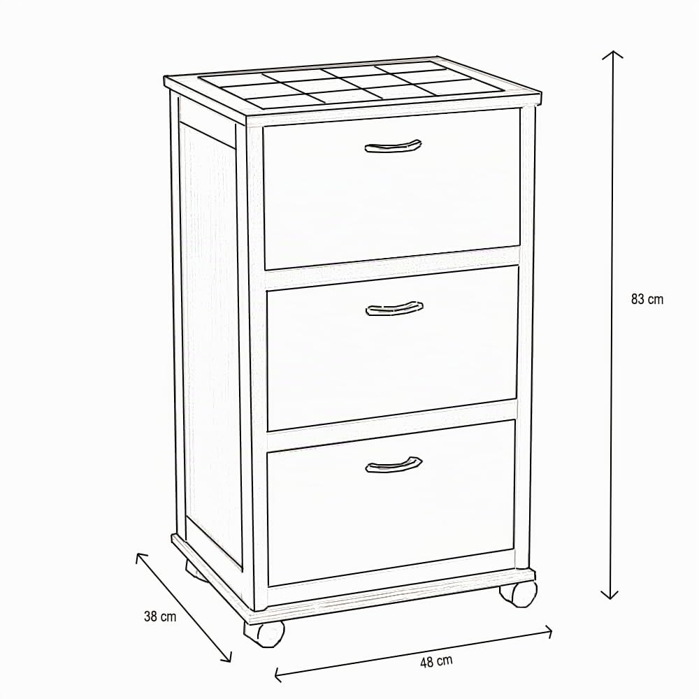 LIBEROSHOPPING.eu - LA TUA CASA IN UN CLIK Carrello in legno mobiletto con ante a ribalta e piano in ceramica (Noce)