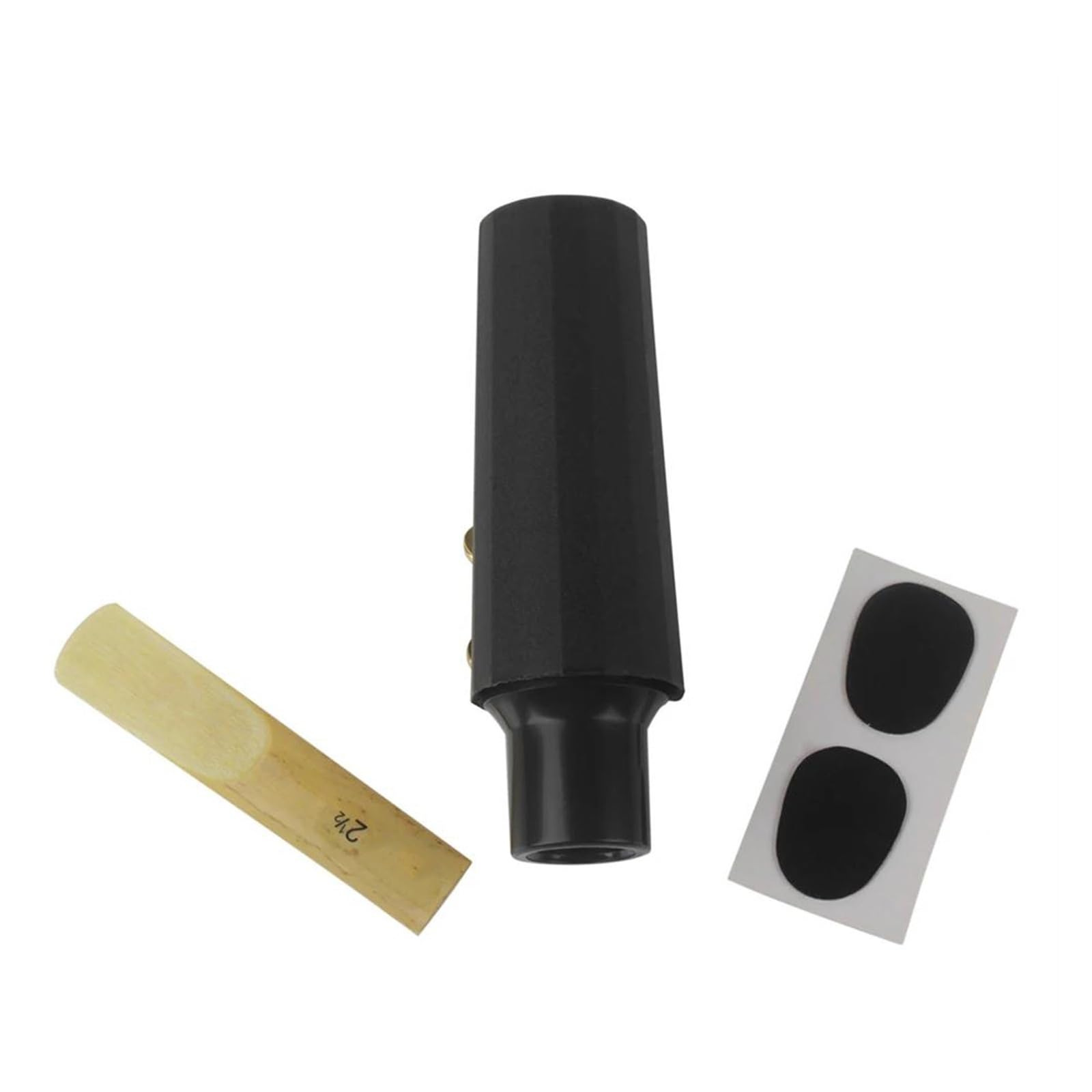Kit de Accesorios saxofón Juego De 5 Uds. De Boquillas De Tenor Alto Soprano, Clip De Lengüeta, Dos Almohadillas Para Dientes, Accesorios Para Instrumentos De Viento De Madera